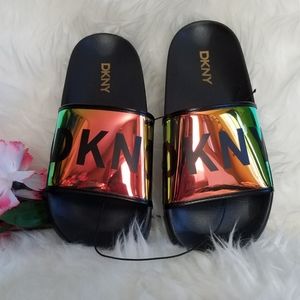 DKNY MULTICOLOR WOMEN'S SLIDES